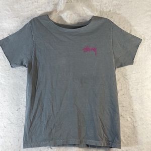 Stuzzy Gray Gecko Graphic Short Sleeve Altered Tee